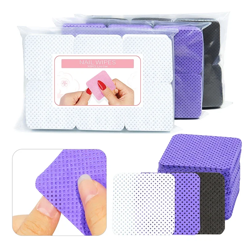 Lint-freeNail Polish 리무버 젤 네일 물티슈 네일 코튼 패드 매니큐어 페디큐어 메이크업 젤 네일 아트 청소 도구