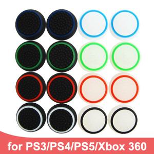 2pcs PS5/PS4/PS3/Xbox 조이스틱 캡 거친 표면이있는 부드러운 실리콘 썸 스틱 캡 PlayStation 컨트롤러 캡