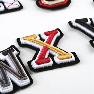 A-Z 문자 패치, 알파벳 자수 패치, 다리미 패치, 모자 셔츠 청바지 가방 배지 재봉 액세서리, 26 개