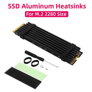 M.2 SSD 방열판 알루미늄 라디에이터 솔리드 스테이트 드라이브 NVME NGFF M2 2280 PCI-E SSD Raspberry Pi 5 용 쿨러 실리콘 열 패드