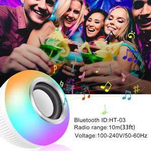 LED E27 블루투스 램프 전구 12W 스피커 음악 APP 원격 제어 디 밍이 가능한 야간 조명 홈 장식 홈 파티 바