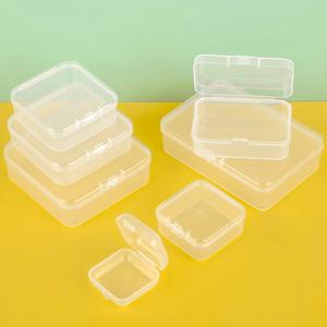 10Pcs 세트 미니 플라스틱 상자 직사각형 상자 보관 반투명 포장 방진 내구성 강한 보석 보관 케이스 컨테이너