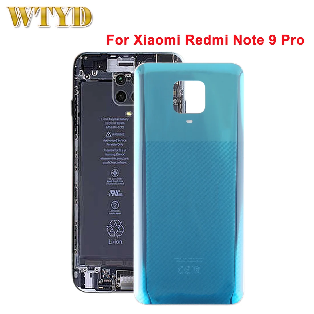 Xiaomi Redmi Note 9 Pro 교체용 휴대폰 수리 부품용 OEM 유리 배터리 뒷면 커버