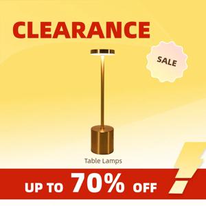 Clearance_Simple LED 충전식 터치 금속 테이블 램프 3 색 머리맡 크리 에이 티브 주변 라이트 바 야외 장식 Nigh