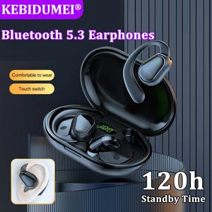 Bluetooth 5.3 헤드폰 이어 후크 이어폰 무선 이어폰 HiFi 스테레오 방수 헤드셋 Xiaomi 용 소음 감소 이어 버드