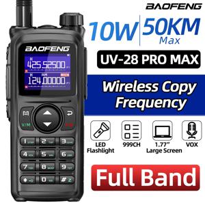 BAOFENG UV-28 PRO MAX 워키 토키 멀티 밴드 무선 복사 주파수 장거리 Type-C AM FM NOAA 999CH 양방향 라디오