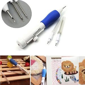 자수 펀치 바늘 키트 바느질 도구 세트 매직 자수 바늘 펜 직조 도구 뜨개질 DIY 바느질 도구