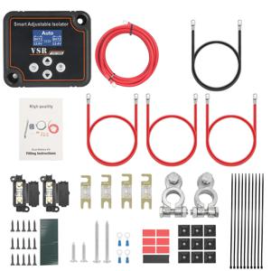 3/5/7m 가변 전압 듀얼 배터리 아이솔레이터 12V 140Amp VSR 리튬 및 납산 배터리 자동차 액세서리