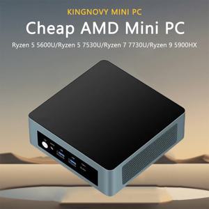 저렴한 AMD 미니 PC, 라이젠 9, 5900HX, R7, 7730U, R5, 7530U, 2x DDR4, NVMe, 2x LAN, 윈도우 11 프로, 리눅스 데스크탑 미니 게임용 컴퓨터, WiFi6E