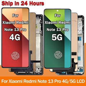 LCD 디스플레이 터치 스크린 디지타이저, 샤오미 레드미 노트 13 프로 4G 23117RA68G 용 AMOLED, 노트 13 프로 2312DRA50C 디스플레이, 6.67 인치