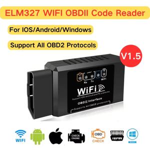ELM327 WiFi obd2 코드 리더 스캐너 자동차 진단 도구 v1.5 wifi for android/ios/pc obd2 인터페이스 어댑터