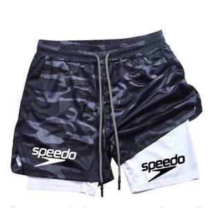 Verão novo speedo impresso esportes masculinos 서핑 반바지, 야외 달리기 반바지 빠른 건조, 피트니스 반바지