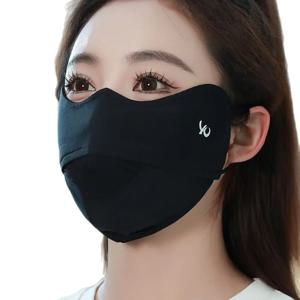 새로운 통기성 얼음 실크 마스크 안티 UV 워셔블 라이딩 페이스 마스크 방진 메쉬 페이스 베일 사계절