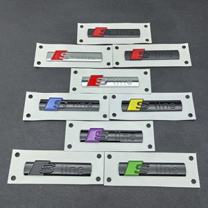 3D ABS 로고 S 라인 배지 자동차 펜더 사이드 엠블럼 스티커 아우디 Sline A1 A3 A4 A5 A6 A7 A8 S3 S4 S5 Q2 Q3 Q5 Q7 TT 액세서리