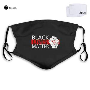 페이스 마스크 필터 포켓 천 재사용 가능, 맞춤형 인쇄 검정 생활 문제 터번 세탁 가능