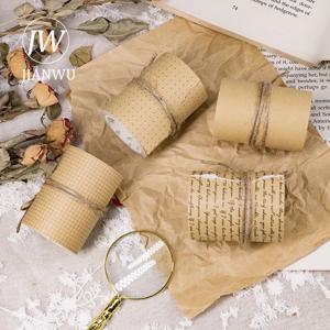 JIANWU 6cm * 300cm 레트로 영어 Washi 테이프 Kawaii 버전 크래프트 종이 테이프 편지지 귀여운 저널 콜라주 마스킹 테이프