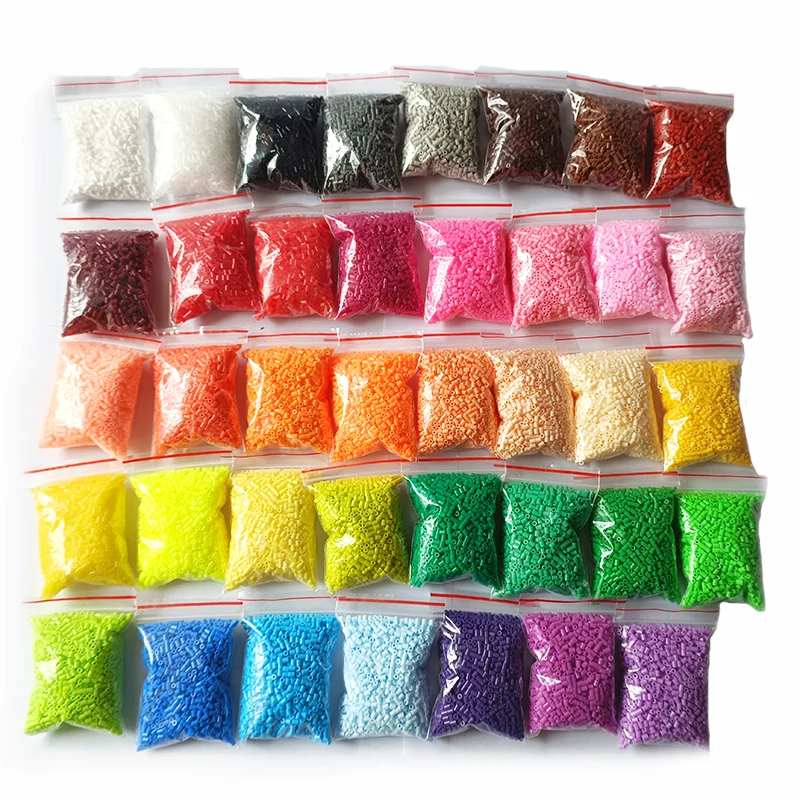 2000 개/가방 2.6mm 하마 비즈 퍼즐 Perlen 철 비즈 Diy Perler 퓨즈 비드 지능 교육 완구
