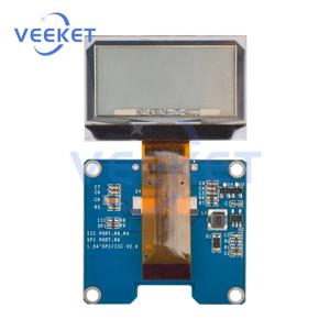 1.51 인치 24PIN SPI/IIC/병렬 COG 3.3V 파란색 PMOLED 투명 OLED 스크린 SSD1309 그래픽 128x64 128x56 디스플레이