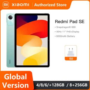 샤오미 레드미 패드 SE 글로벌 버전, 스냅드래곤, 128GB, 256GB®680 미 태블릿 쿼드 스피커, 돌비 애트모스®디스플레이, 90Hz, 11 인치, 8000mAh