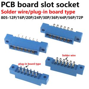 5pcs 805 시리즈 3.96mm 피치 PCB 슬롯 솔더/와이어 유형 카드 엣지 커넥터 8Pin 12P 16P 20P 24P 30P 36P 40P 56P 72P
