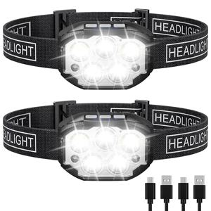1200 루멘 Led 충전식 전조등 모션 센서 헤드 라이트 방수 헤드 손전등 야외 캠핑 낚시 헤드 램프