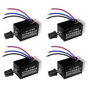 자동차 트럭용 모터 속도 조절기 스위치, 선풍기 히터 제어, DC 12V, 24V, 10 A, 4 개