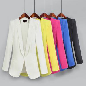 2025 한국어 블레이저 정장 재킷 여성 가을 ​​봄 새로운 긴 소매 노치 칼라 작업 블레이저 정장 3XL 4XL 5XL R654