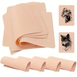 빈 문신 연습 피부 5/10Pcs 문신 피부 연습 양면 문신 피부 마이크로 블레이드 눈썹 가짜 피부 시트