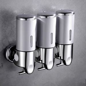 수동 액체 비누 디스펜서 더블/트리플 500ml 벽걸이 형 샴푸 용기 비누 및 젤 디스펜서 욕실 액세서리