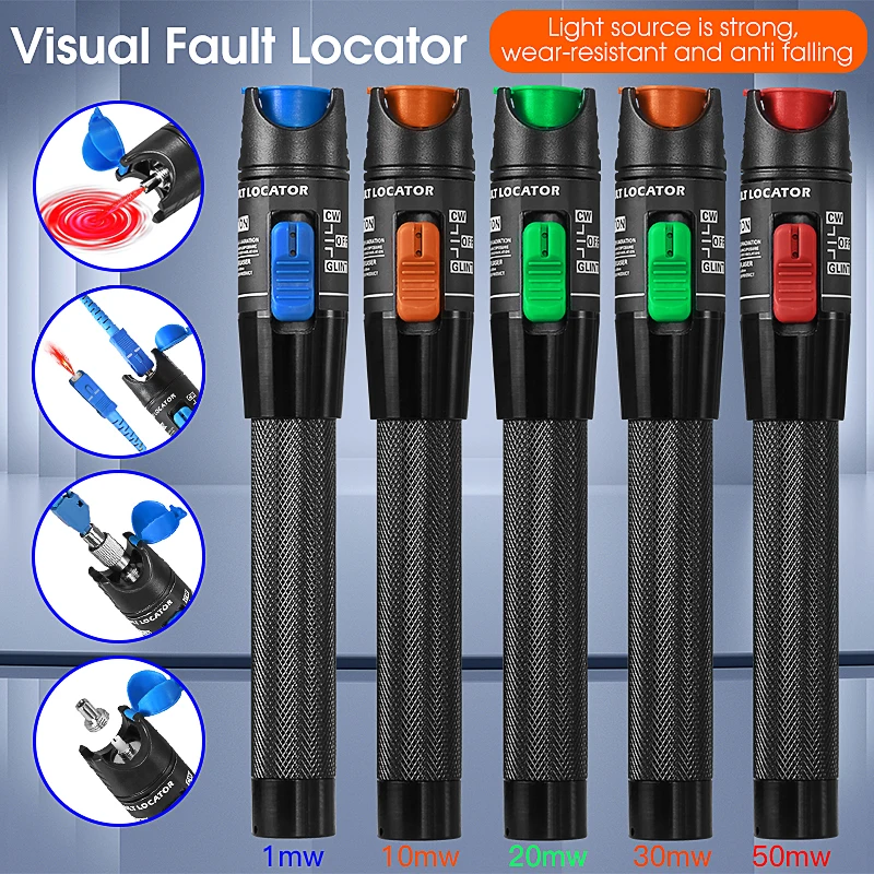 COMPTYCO FTTH 광섬유 케이블 테스터 펜 1/10/20/30/50mw 시각 장애 탐지기 SC/FC/ST 2.5mm 인터페이스 VFL 5-50Km 범위