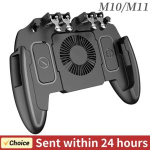PUBG 모바일 조이스틱 컨트롤러 L1R1 트리거 게임패드, iOS 안드로이드 식스 6 핑거 콜 오브 듀티 모바일 게임패드 냉각 팬