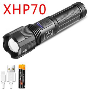 4 코어 Led 손전등 알루미늄 합금 XHP70.2 XHP50.2 전술 사냥 토치 Usb 충전식 Zoomable 랜턴 18650 AAA 배터리