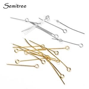 100Pcs 0.6mm 스테인레스 스틸 워터 골드 컬러 아이 핀 후크 DIY 귀걸이 결과 수제 공예 보석 만들기 20/30mm