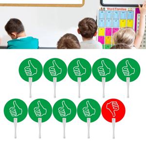 10Pcs 투표 패들 예 아니요 패들 엄지손가락 위로 아래로 패들 교실 활동 회의 평가를 위한 진실 거짓 패들