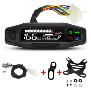 AD 오토바이 디지털 대시 범용 GPS 속도계, 방향 지시등 포함 전압계, 오일 게이지 타코미터, KM/H