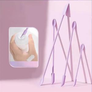 3PCS 실리콘 스크레이퍼 메이크업 브러쉬 세트 미니 소프트 화장품 파기 숟가락 잼 긁는 숟가락 페이스 마스크 브러쉬