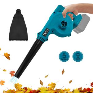Makita 18V 배터리용 무선 나뭇잎 송풍기 건설 현장 공기 송풍기 2-in-1 핸들 전기 송풍기 및 진공 청소기(배터리 없음)