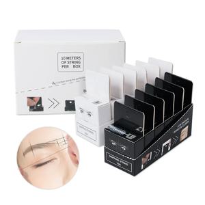 6PC 10 미터 마이크로 블레이드 메이크업을위한 사전 잉크 문자열 매핑 눈썹 염색 라이너 스레드 반영구적 위치 측정 도구