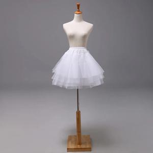 3 레이어 로리타 짧은 흰색 키즈 여자 페티코트 언더 셔츠 볼 가운 웨딩 드레스 Mariage 속옷 Crinoline