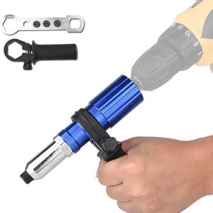 전기 리벳 건 어댑터, 2.4mm-4.8mm 리벳 너트 건 드릴 어댑터, 무선 리벳 도구 삽입 너트 풀 리벳 삽입 도구, 신제품