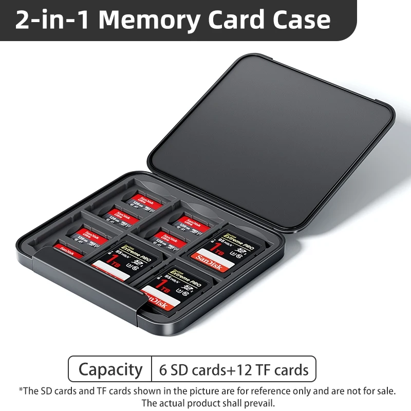 Llano 카드 케이스 홀더 SD/Micro SD TF 카드 보관함 보호 커버용 방수 및 충격 방지 메모리 카드 케이스