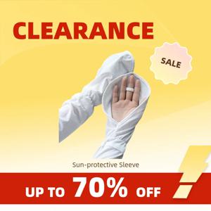 Clearance_Solid Color 대형 얼음 실크 장갑 여성 운전 선 스크린 슬리브 느슨한 통기성 팔 보호대 Uv 야외 말굽