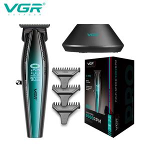 VGR 바리깡 트리머 이발기 클리퍼 헤어 트리머 전문가용 헤어 클리퍼 이발사 헤어 커팅 머신 9000 RPM 무선 헤어컷 금속 남성용 트리머 V-992