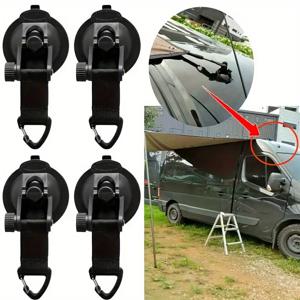 4Pcs 흡입 컵 앵커 고정 후크 넥타이 자동차 사이드 천막으로 캠핑 방수포 야외 Motorhomes 밴 캠핑 방수포 액세서리