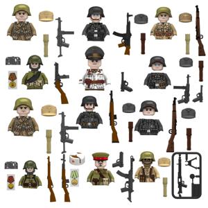 군사 업무 사적인 소련 보병 Afrika Korps 빌딩 블록 모델 브릭, 미니 액션 장난감 피규어, 어린이용 장난감 선물