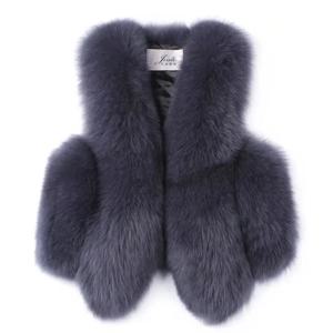 Harppihop 리얼 폭스 모피 조끼 럭셔리 천연 여우 모피 gilet 겨울 따뜻한 조끼 레이디 패션 리얼 폭스 모피 조끼 V115-1