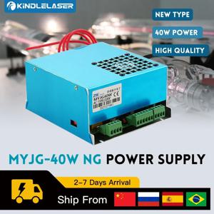 Kindlelaser 40W CO2 레이저 전원 공급 장치 MYJG-40NG 110V 220V CO2 레이저 조각 절단기 35-50W MYJG