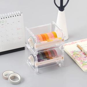1pc Washi 테이프 디스펜서 홀더 커터 사무용품 책상 액세서리 주최자