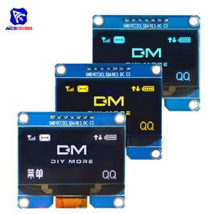 Diymore-1.54 인치 7PIN OLED LCD 디스플레이 모듈, SSD1309 SPD0301 SPI I2C 인터페이스 12864 OLED 화면 3.3-5V Arduino AVR STM32 용