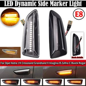 2PCS Led 다이나믹 사이드 마커 턴 시그널 라이트 Opel Astra J Astra J K Zafira C Insignia B Grandland X 용 순차 깜박임